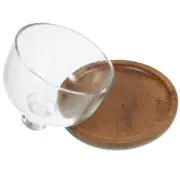Plastic Dome with Base Mini Dessert Wooden Tray Kitchen Tool Dining Table