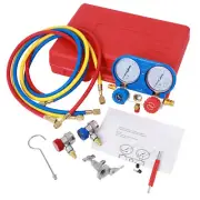 3 Way AC Diagnostic Manifold Gauge Set for Freon Charging R134A R12 R22 w/ Hoses
