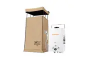 SAN HIMA Camping Shower Tent Awning Fold-Out Instant Ensuite + 8L Gas Hot Water Heater