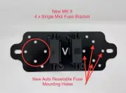 LC200 Midi Fuse Holder Battery Plate MK II- (Suits 4 Units) Dual Battery RedArc