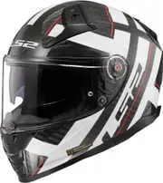 LS2 FF811 Vector II Carbon Strong Helmet, white-carbon, Size 3XL for Men White Carbon
