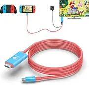 [BORSVAEN] 2M USB C to HDMI Cable for Nintendo Switch/Switch OLED, USB C to HDMI Adapter with 1080P@60Hz Output, 100W PD Charging Port, HDMI to USB C Cable for Laptop,Tablet, MobilePhone