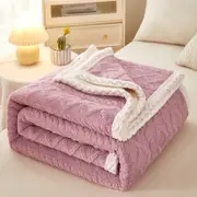 150*200cm Fleece Throw Blanket Soft Fluffy Warm Cozy Plush Fuzzy for Couch Sofa Bed,Purple