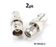 2-PACK BNC Female to SMA Male Plug Coaxial RF Adapter, CablesOnline RF-M123-2
