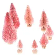 8 Pcs Desktop Xmas Tree Christmas Mini Small Pine Trees Decorations Office