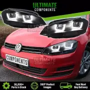 VW Golf Mk7 2012-2017 LED DRL Headlights R-Design Upgrade U Shape Lightbars Gti