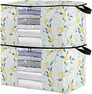 sanluoli 90L 2 Pack Under Bed Shoe Storage Containers with Reinforced Handles, clear window Closet Container