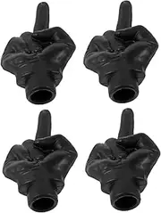 4pcs Valve Cap Tire Tire Stem Valve Caps Prank Covers Seal Motorcycle Accessories Dust Motorcycle Universal Stem Covers Car Accessories Car Supply Plastic Black