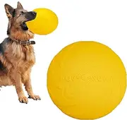 Dog Flying Disc, Interactive Dog Flyer Toys, Soft Lightweight Dog Catch and Fetch Toys for Small Medium Large Dogs, Floats in Water & Safe on Teeth, 9.05 Inch (Yellow, 1Pcs)