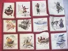 * 12 DAYS OF CHRISTMAS Noble Excellence NAPKINS 20" square with Red border