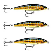 3x Rapala 10cm X Rap Magnum Prey Lipless Hard Body Fish Lures - HD Sailfish UV
