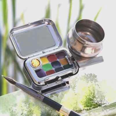 Mini Portable Paint Box Watercolor Paint Dispenser Set Travel Palette Art Tool