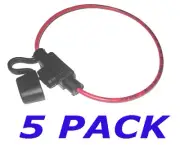 5 PACK - MINI ATC 16 GAUGE INLINE FUSE HOLDERS CAR AMP AWG AUDIO 12V WIRING