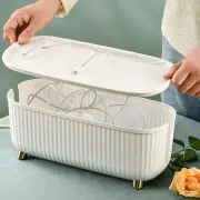 ANYPACK Cable Storage Box White Light Luxury Office Desktop Power Cord Strip Socket Cable Box New Data Cable Plastic Storage Containers