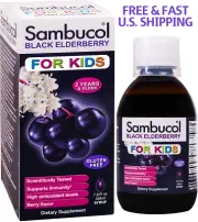 SAMBUCOL ELDERBERRY 7.8oz Syrup For Kids Zinc Immunity DEVELOPED BY A VIROLOGIST