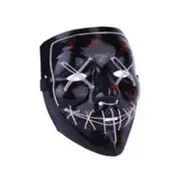 Led Mask for Halloween EL Light KTV Dance Party Scary Mask white
