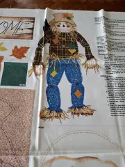 Patches the Scarecrow Cotton Fabric Panel Cut & Sew Pattern Stuffed Doll