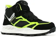 [Richter] Kinderschuhe Boys' Venture Street Running Shoe, Black Lime Silver, 35 EU Weit