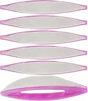 VICASKY 6Pcs Sheep Nail Polishing Waxing Brush Compact Nail Buffers for Manicure and Salon Use for Waxing and Retouching