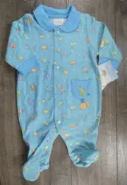 Baby Boy Clothes New Carter's 0-3 Month Vintage John Lennon Blue Footed Outfit