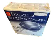 GAF Powered Attic Fan w/ Thermostat in Silver, Roof Mount 1000 CFM Attic Exhaust
