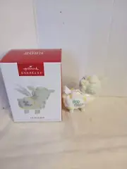 Hallmark 2023 Keepsake Godchild Porcelain Lamb Christmas Ornament