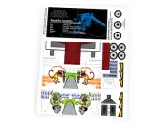 CUSTOM STICKERS for STAR WARS Set 7676 REPUBLIC ATTACK GUNSHIP + DATA STICKER