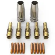 ROSSI 17pc Welding Consumables Kit to Suit MIG/MAG 14-15AK Torch