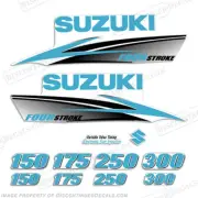 Fits Suzuki 175hp DF Fourstroke Decals (Custom Light Blue) 2010+