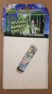 BAMBOOEE REUSABLE BAMBOO TOWEL - 1 SHEET 11.5 INCH X 11 INCH - ECO FRIENDLY