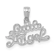 14K White Gold Little Angel Pendant