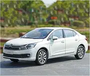 Scale Finished Model Car 1/18 for Citroen C4L Alloy Car Model Static Die-cast Vehicle Adults Collection Ornaments Display Gift Miniature Replica Car