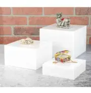White Acrylic Square Round Wedding Cake Table Riser Flower Dessert Display Stand