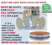 20ps Multi Stick Oval 2" x 4" Tan Cloth Electrode for Roscoe EMS & TENS UNITS