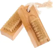 ASAKKURA Professional Nail Cleaning Brush Double-sided Portable Nail Brush Cleaner for Home Salon