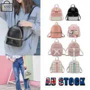 Girls Backpack School Bag Leather Women Travel Handbag Mini Rucksack Purse PU