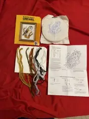 Vintage Columbia Minerva Crewel By Erika Wilson Barn Owl Embroidery Not Started