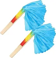 HOOTNEE 2pcs Chinese Style Folding Fan Decorative Hand Fans for Dance Yoga Stage Performance