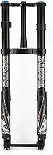 Downhill Air E-Bike Suspension Fork 26 in Double Shoulder Inverted Thru-Axle 15x150mm Fat Bike Forks 1-1/2" Tapered Disc Brake Travel Rebound Adjustment