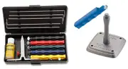 Lansky Deluxe Knife Sharpening System - 5 Hones + Universal Mount + Super Sapphire Hone Bundle