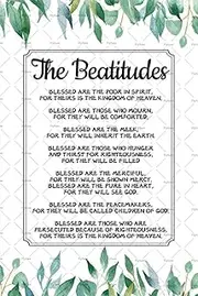 The Beatitudes Scripture Tin Sign Bible Verse Tin Poster Christian Poster bible metal tin sign Room Wall Art 8X12 Iinch