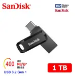 【SANDISK 晟碟】[全新版] 1 TB ULTRA GO USB3.2 TYPE-C 雙用隨身碟(高速讀取400MB/S 雙用隨身碟)