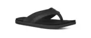 Koolaburra by UGG Treeve Sandal Men's US 12 Black Faux Leather Flip Flop ZPO1259