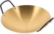 Luxshiny Korean Style Dry Pot Stainless Steel Pan Double Handle Wok Non Stick Cooking Tool Family Size