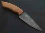 8" CUSTOM HAND MADE DAMASCUS STEEL SKINNER KNIFE OLIVE WOOD HANDLE N4