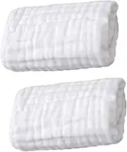 ORFOFE 2Pcs Cotton Gauze Swaddle Blankets and Bath Towels Soft and Absorbent Bath Towel for Newborns