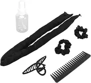 Heatless Curling Headband Kit, Cotton Hair Rollers for Wet Dry Hair, Practical Hair Roller Kit with 1 Hair Curler, 1 Comb, 1 Claw Clip, 2 Hairbands, 1 Spray Bottle, Hair Styling Tool for Women