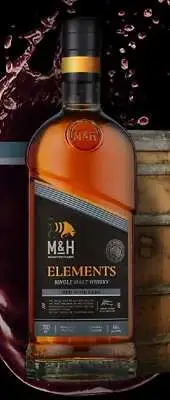 M&H Israeli Elements Red Wine Cask Single Malt Scotch Whisky 700ml