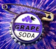 Grape Soda Pin Inspired by Up - Disney Pixar Up Ellie Badge Safety Pin Silver