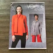 VOGUE PATTERNS V1727 Womens Blouse Size 8-16 New Uncut Sewing Pattern